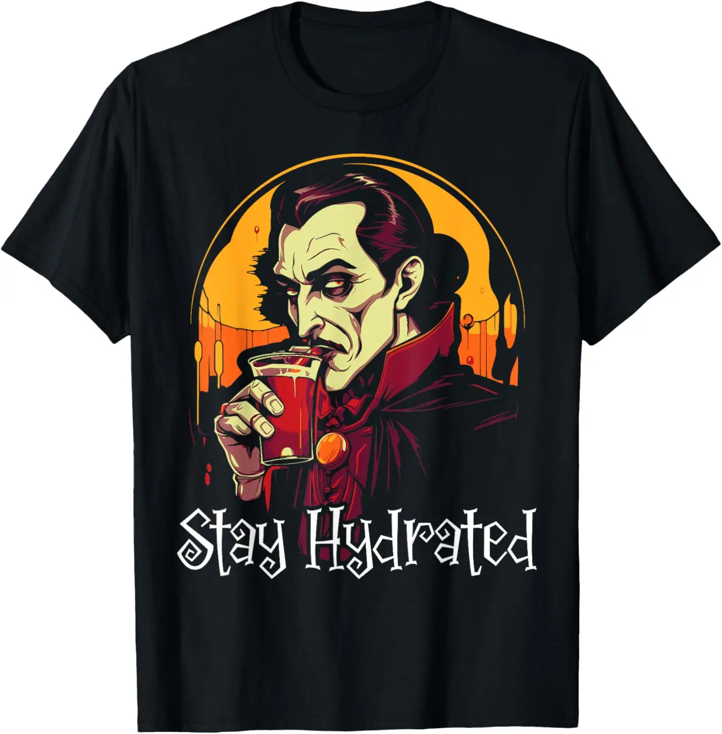 Dracula Halloween Scary Trick Or Treat Spooky Vampire T-Shirt