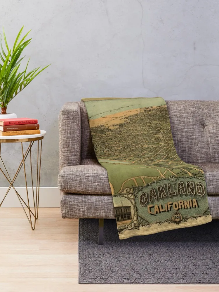 Oakland, California (1900) Throw Blanket Fashion Sofas Blankets For Sofas Blankets