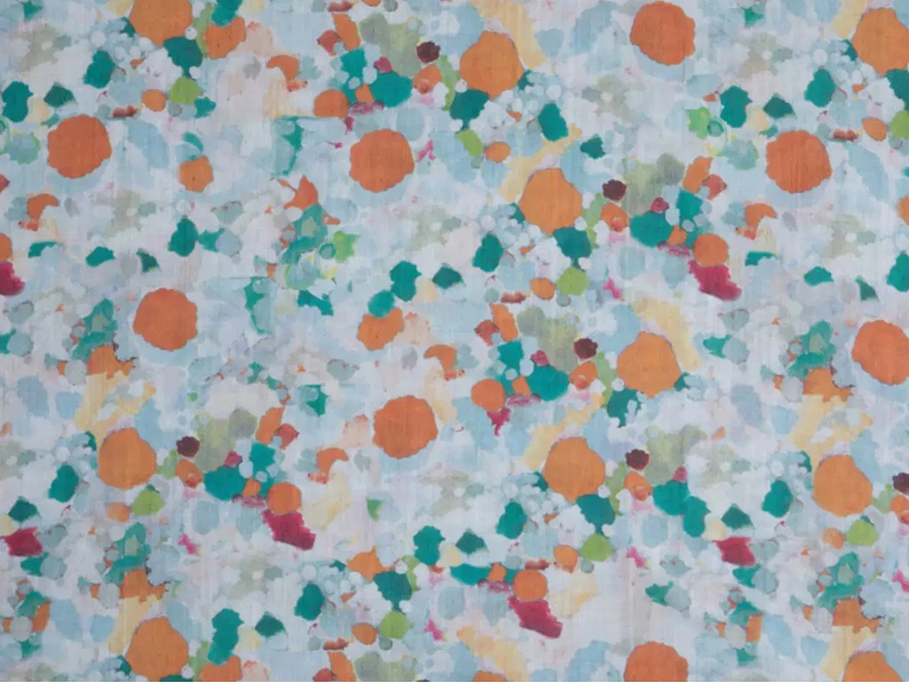 

1yard High quality ramie fabric Point printing fabric for patchwork High-end gowns,dresses,trousers,shirts cheongsam sewing