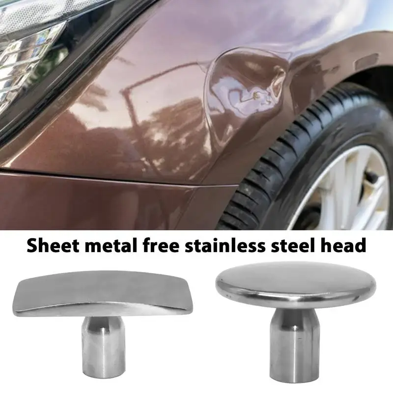 Car Dent Repair Stainless Steel Hammer Replacement Head Anti-Rust Detachable High Precision Tap Down Tools For Efficient Dent