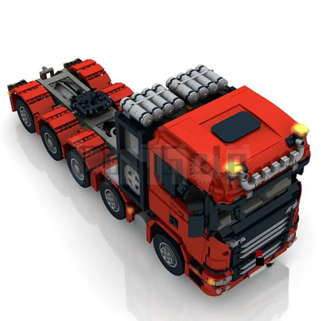 MOC-37157 Custom RC 10x4 6 SLT Truck - Red by Efferman Building Block Model Spliced Electric Toy Puzzle Kids Gift