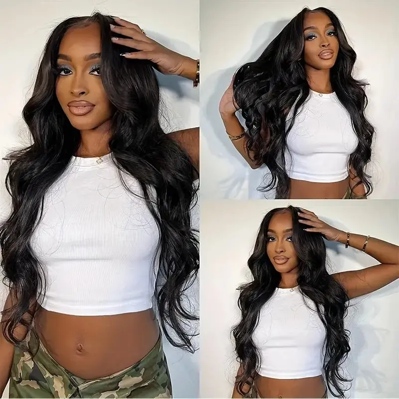 Rosabeauty 40Inches HD 13X6 Transparent Body Wave Lace Frontal Wig Front Human Hair 5X5 Ready To Wear Glueless Wig 250 Density