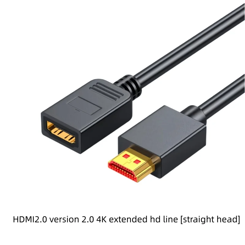 HDMI male-female extension cable 2.0 hd line adapter 90-degree L-shaped up and down left and right bending connection cable