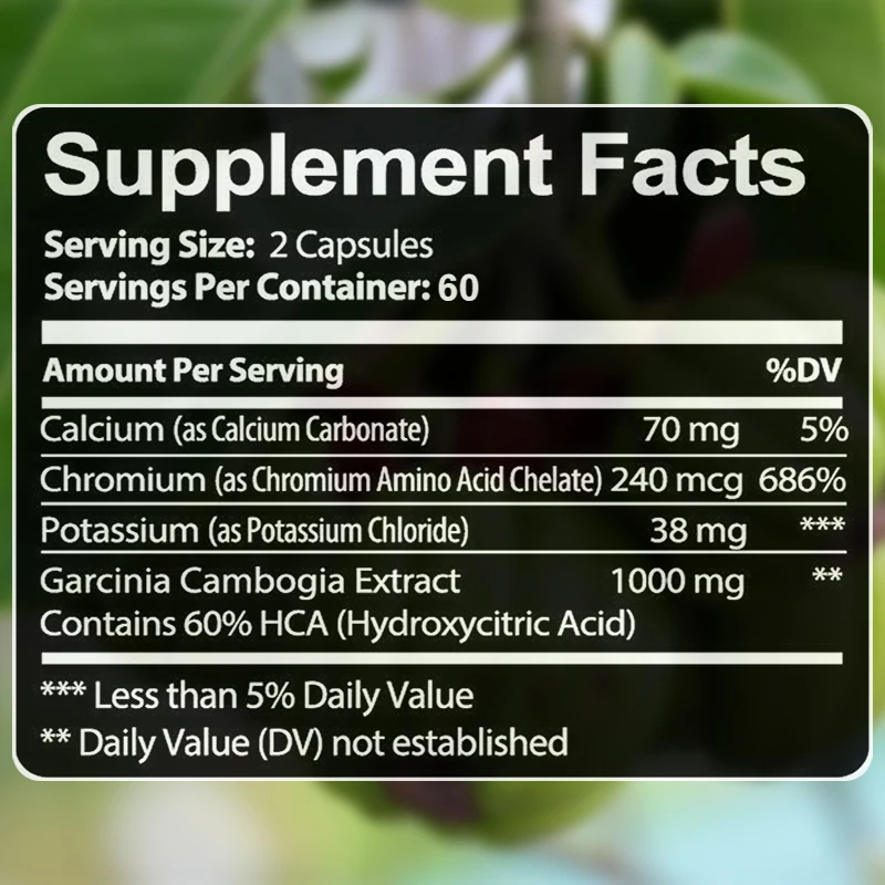 가르시니아 캄보지아 추출물 체중 감량 캡슐 남녀공용 체중 감량 및 지방 연소, 클렌징을 지... - 5