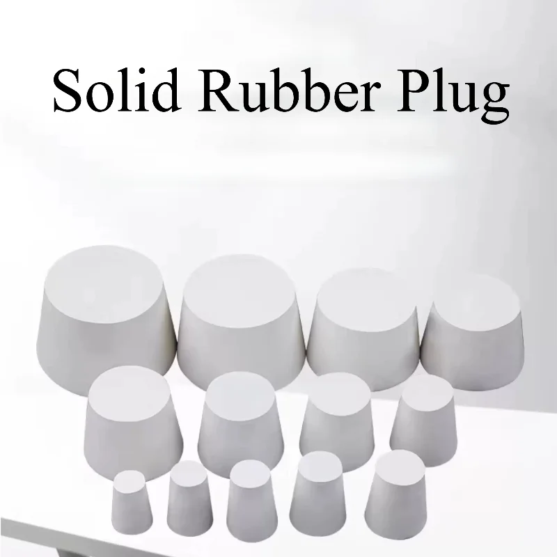 5Pcs Multi‑size Rubber Bottle Stopper 000‑12 Sealing Rubber Plug for Test Tube Erlenmeyer Flask Biology Lab Teaching Instrument