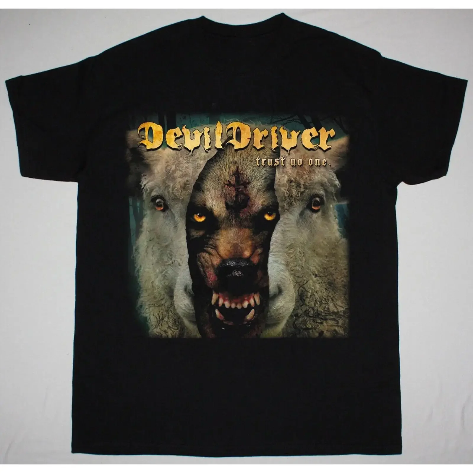 DevilDriver Trust No One for Fans Black All Sizes S to 5XL T Shirt KK496 vintage Washed Stretched Stylish fashion