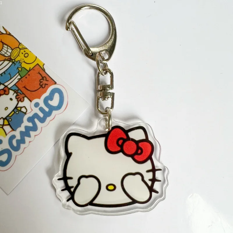 Sanrio Hello Kitty Cartoon Sleutelhanger Anime Actiefiguren Leuk Speelgoed Auto Sleutels Schooltas Decoratie Modellen Kinderen Verjaardagscadeautjes