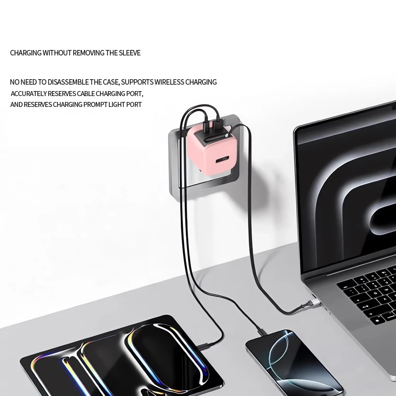 Silicone Protective Case for CUKTECH CP6 67W Charger Dust Protection Sleeve Anti-Scratch Design, Soft Flexible Shell Charger