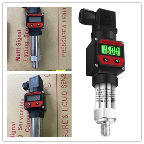 4-20mA LCD Pressure Transmitter 4-20ma 5V 10V Output Sensor Water Oil Gas -1-0-1000bar Pressure Measurment G1/4 Transducer