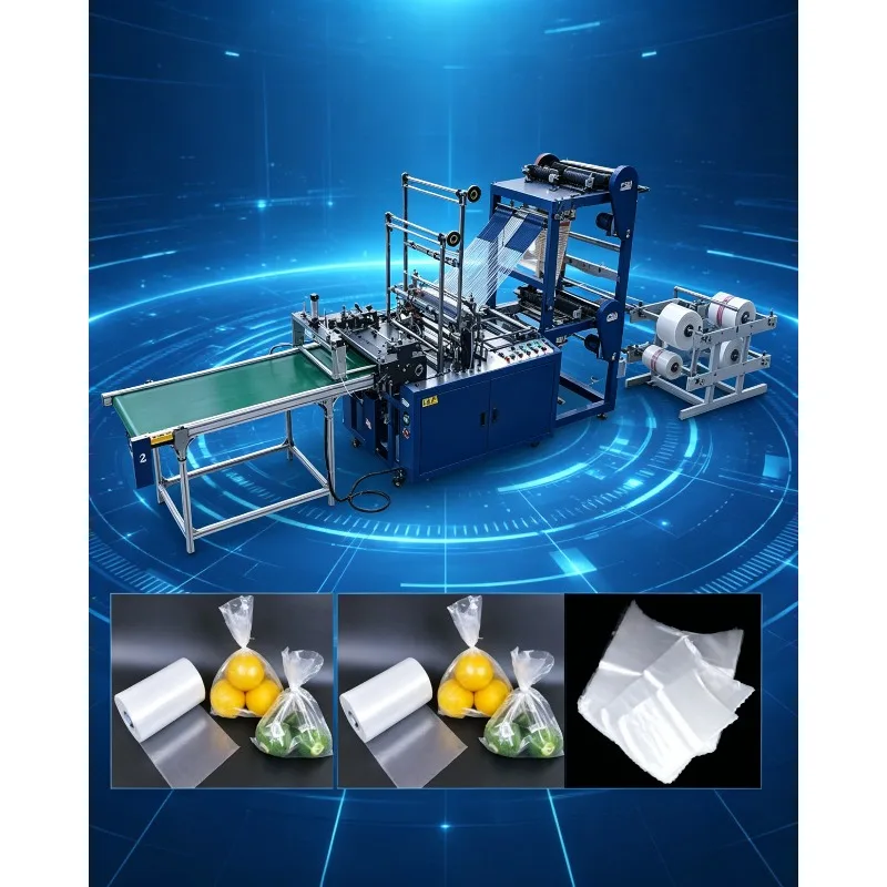 Industrial High Speed Plastic Bag Making Machine LDPE HDPE PE Film Extruder Blown Production Line Automatic T-Shirt Bag Manufact