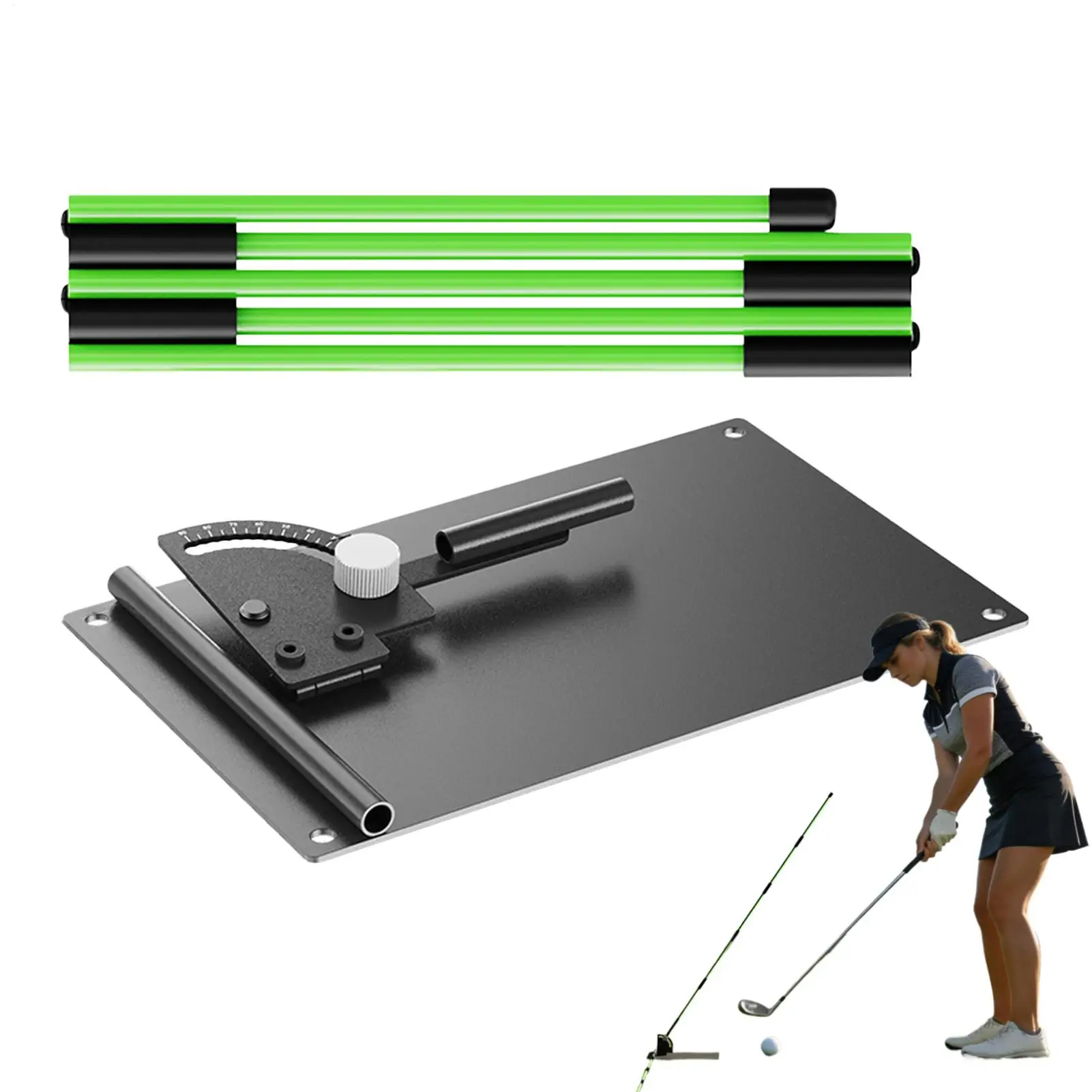 Foldable Golf Alignment Sticks Adjustable Stable Training Aid Swing Path Corrector For All Skill Levels, Beginners, Pros