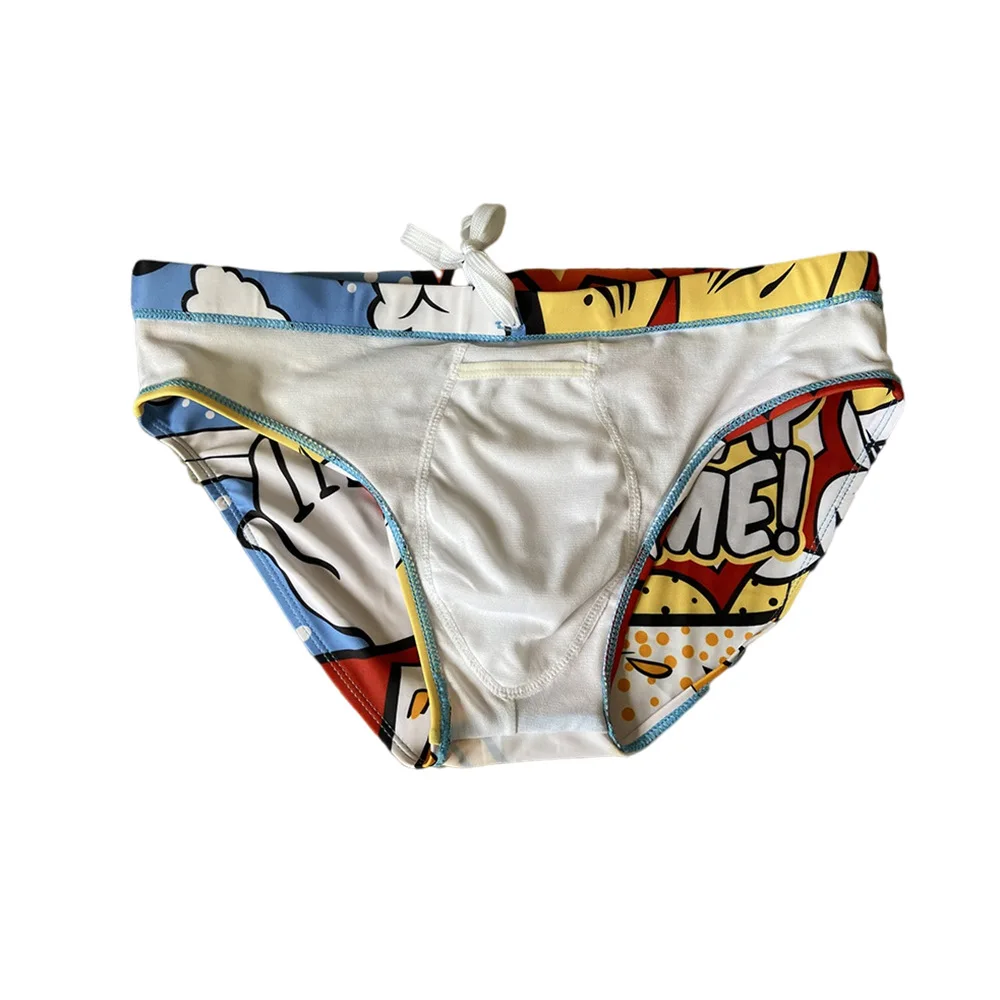 Men's trunks cartoon trend triangle swimming trunks quick-drying hot spring sports youth beach professional swimsuit 10001
