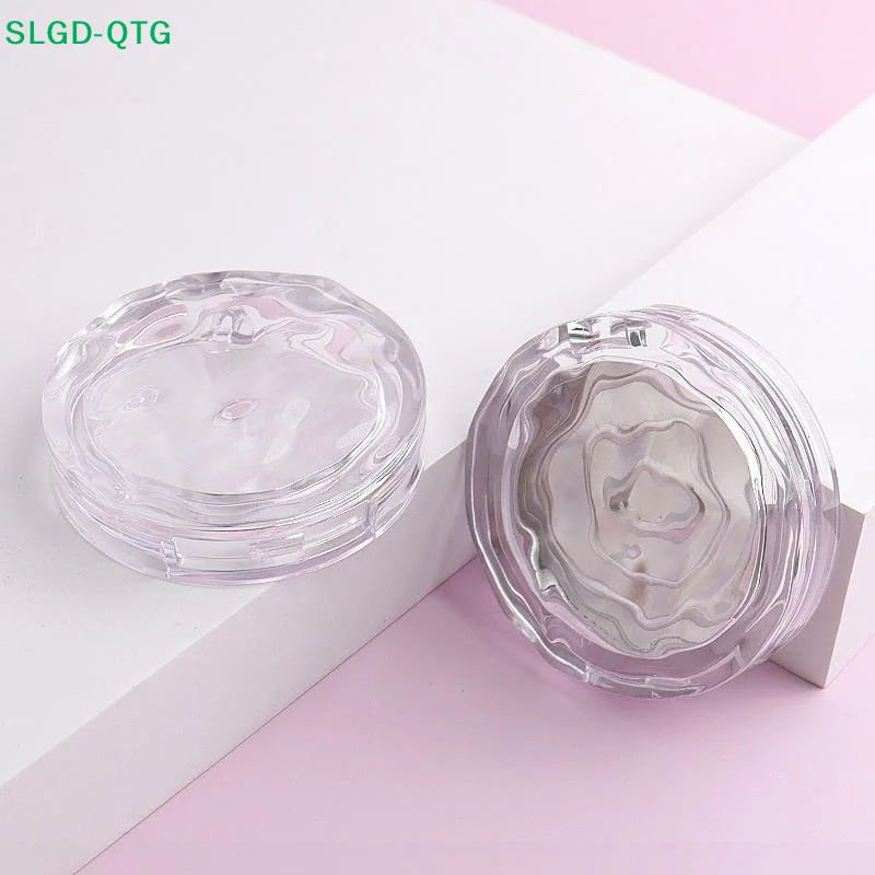 NEW Empty Transparent Wavy Cosmetics Palette Holder Box Eyeshadow Blusher Lipstick DIY Powder Makeup Box