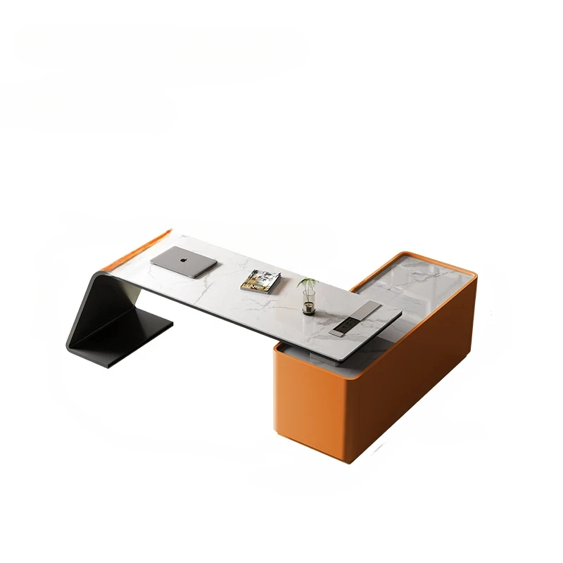 

Итальянский минималистичный угловой светильник для босса, роскошный настольный стул, домашний современный стол, компьютерный стол для учебы