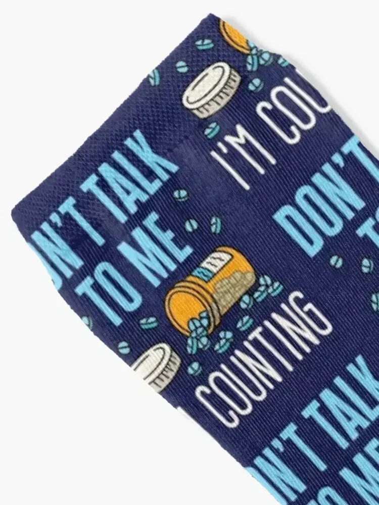 Pharmacist Don't Talk to Me I'm Counting Socks Stockings custom Women's Socks Men's