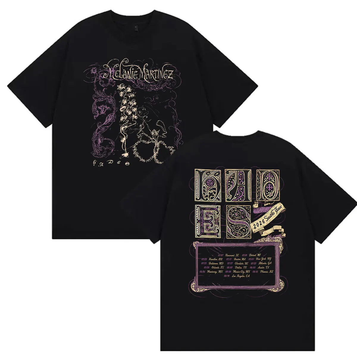 Melanie Martinez Hades The Sacrifice Tour 2026 T Shirt Men Women Clothing Fashion Vintage T-shirts Hip Hop Short Sleeve T-shirt