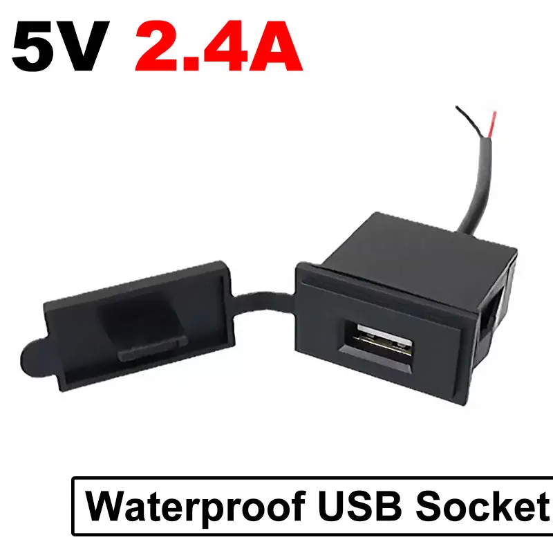 

Mini Usb Charger Socket 2.4A 12v For Motorcycle Auto Truck ATV Boat Car RV Bus Waterproof Power Adapter Outlet For All Phones