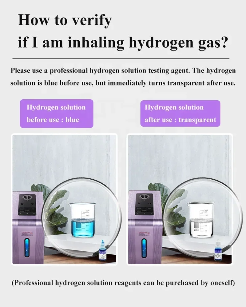 Alkaline Hydrogenated Water Maker Inhaler Machine Molecular Hydrogen Generator Price