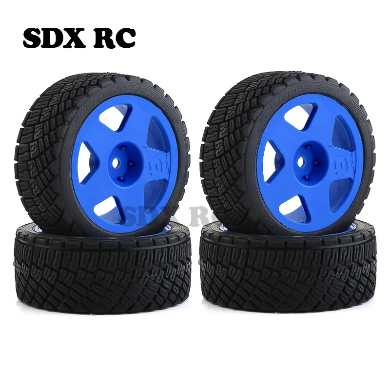 

4pcs 67mm Rubber Tire Wheel Tyre for Tamiya XV01 XV02 TT01 TT02 PTG-2 144001 124018 A959 1/10 RC Rally Racing Car Upgrade Parts