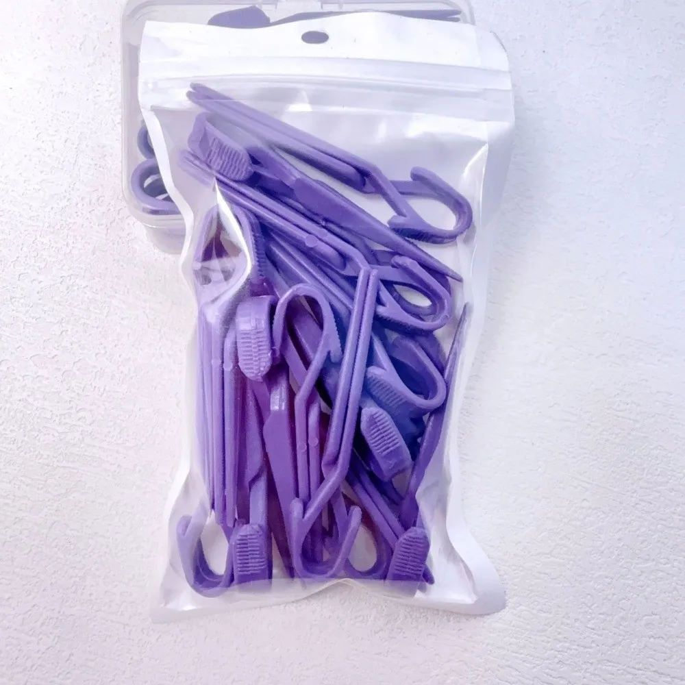20pcs Pink Purple Nail Clip Non-Slip Reusable Spill-proof Nail Clip Spill Proof Nail Art Coloring Protection Clip for Nail Art