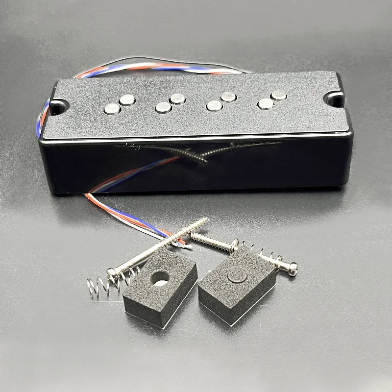 

Alnico 5 Stacked Humbucker for 4-String Bass with Staged Polepiece Noise Reduction 17/18.3MM 4 Conduct Coil Splitting