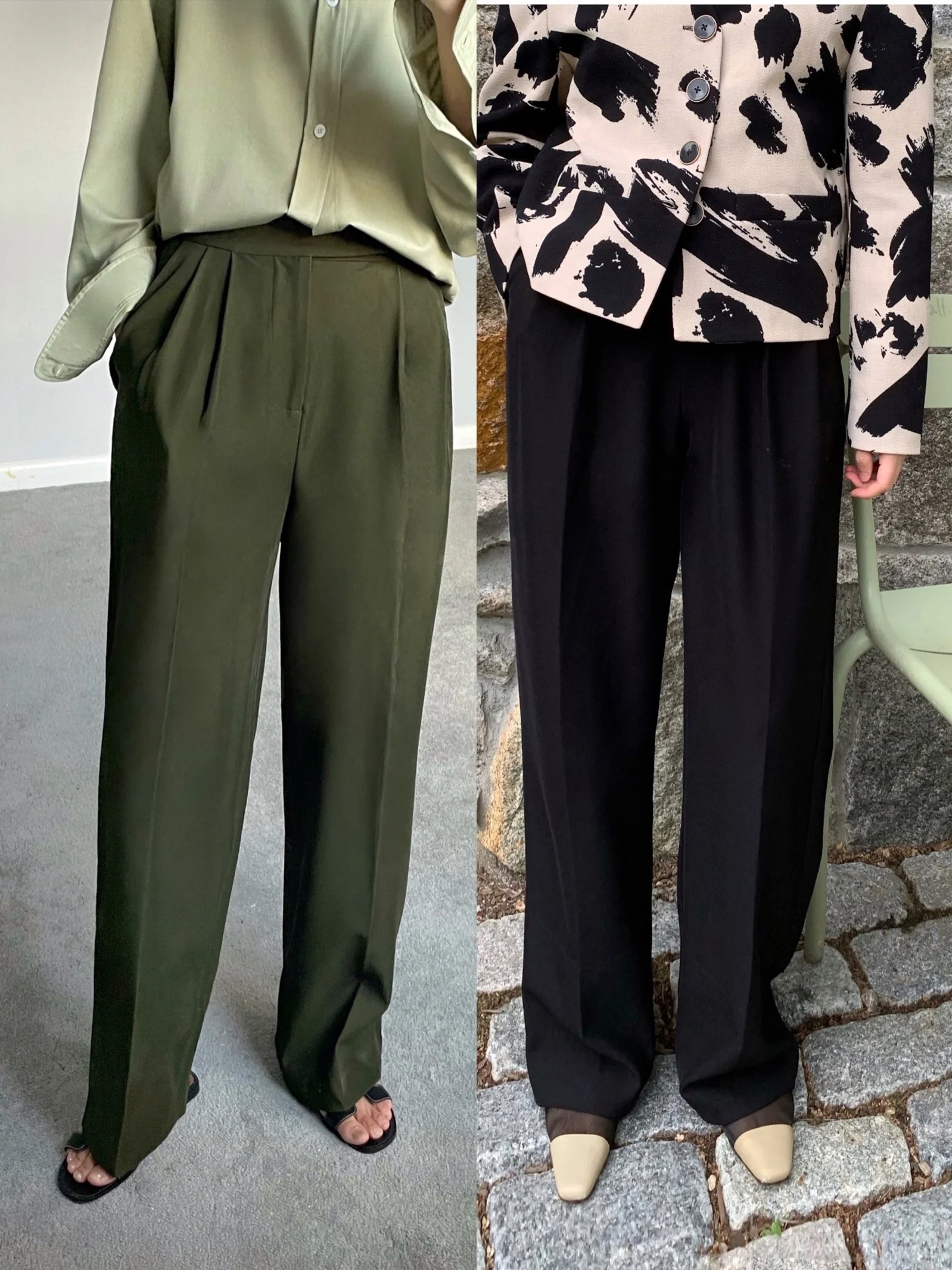 

High Waist Wide Leg Pants Women's Loose Drapey Suit Casual Long Trousers Thiened Polyester Fiber Commute Sle Autumn Season