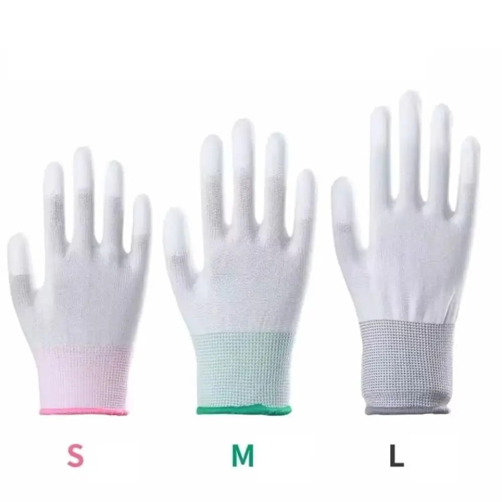 12 Pair Thin Antistatic Gloves Safety Rubberized ESD Electronic Working Gloves Breathable Wear-resistant Labor Insurance Gloves