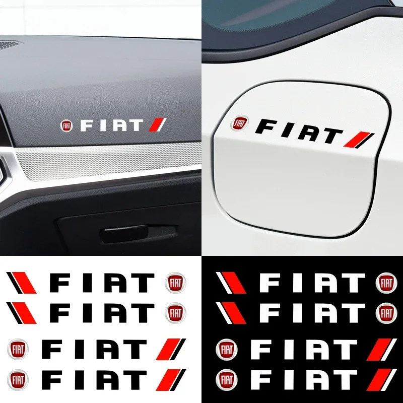 4 Stück Auto-Styling Türgriff-Dekorationsaufkleber für Fiat Punto Abarth 500 Stilo Ducato Palio Bravo Doblo Auto-Zubehör