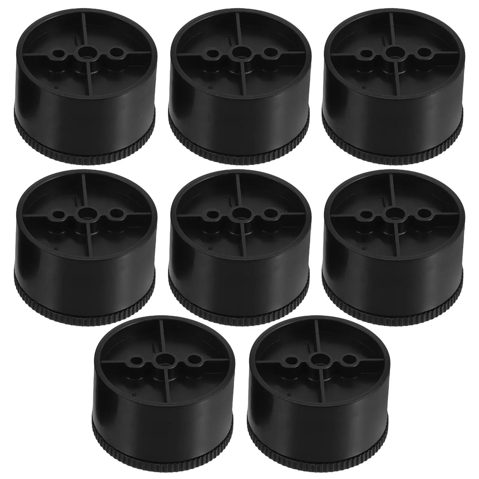 

8Pcs Adjustable Furniture Leveling Feet Plastic Round Legs for Cabinet Table Sofa Desk Stable Support Heavy Duty Replacement