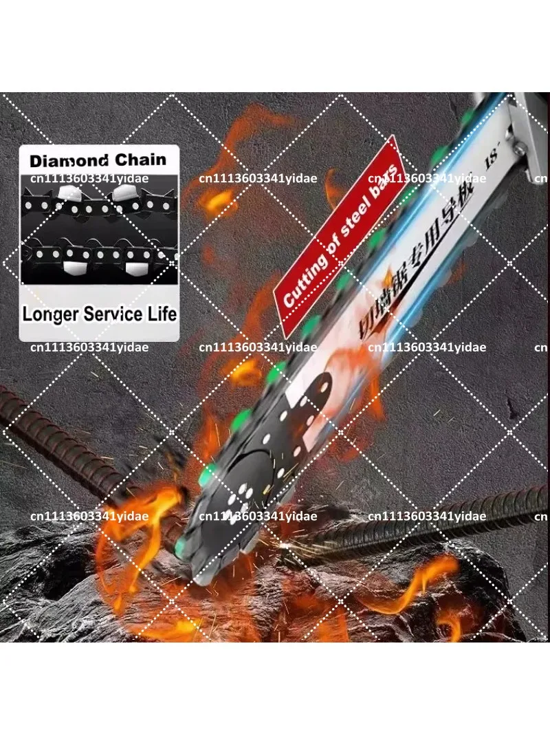 Heavy Duty Concrete Chain Saw Wall Chaser for Brick Stone Cutting, Diamond Blade Electric Saw