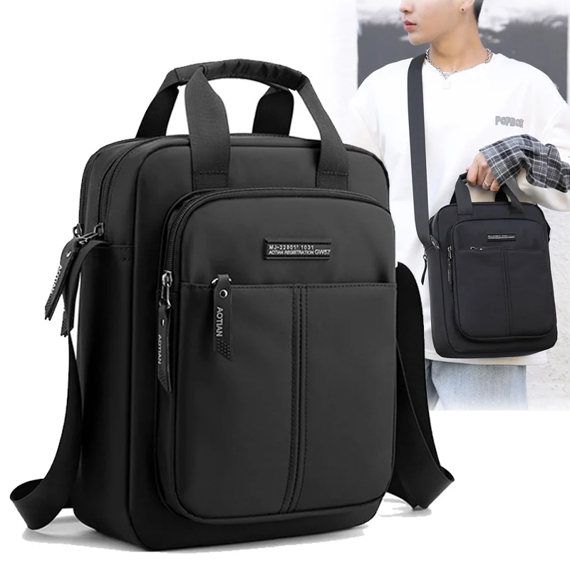 

Busin Travel oulder Crossbody Bag A4 Document New Men's Clothing Vertical File Folder Large Capaci Ox Cloth Handbag