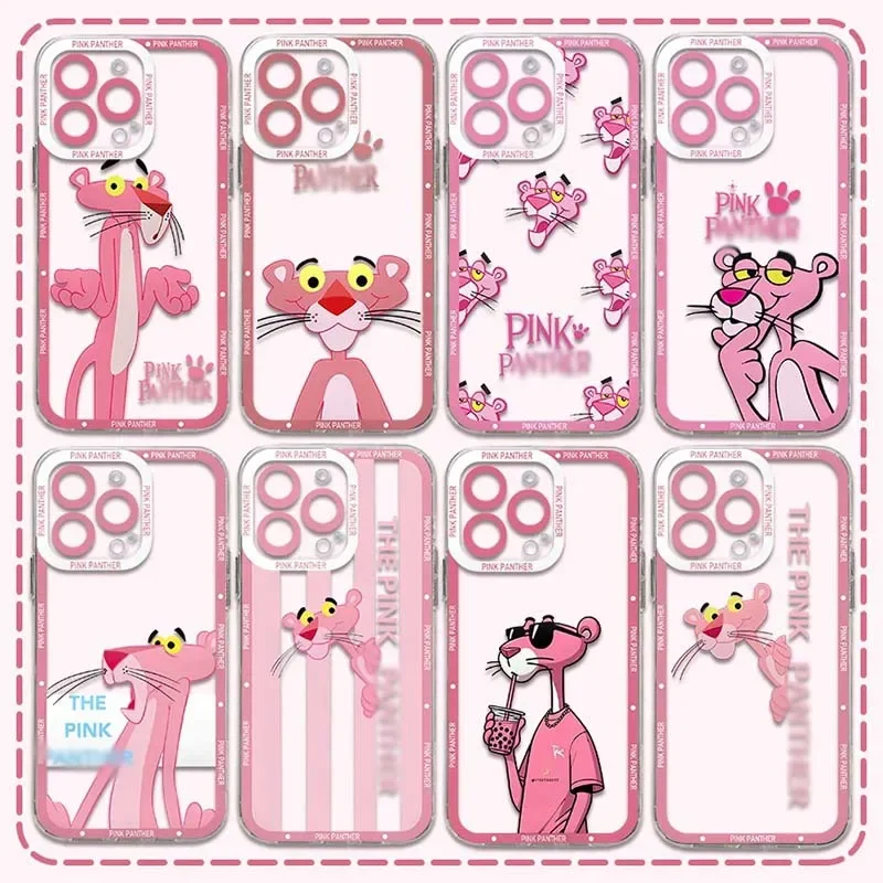 Pink Feline Animals Phone Case For Xiaomi 13T 12T 11T 10T 14 13 12 11 Lite 5G NE POCO F6 X6 Pro X3 NFC X5 X4 GT F3 F4 F5 M6 M5S