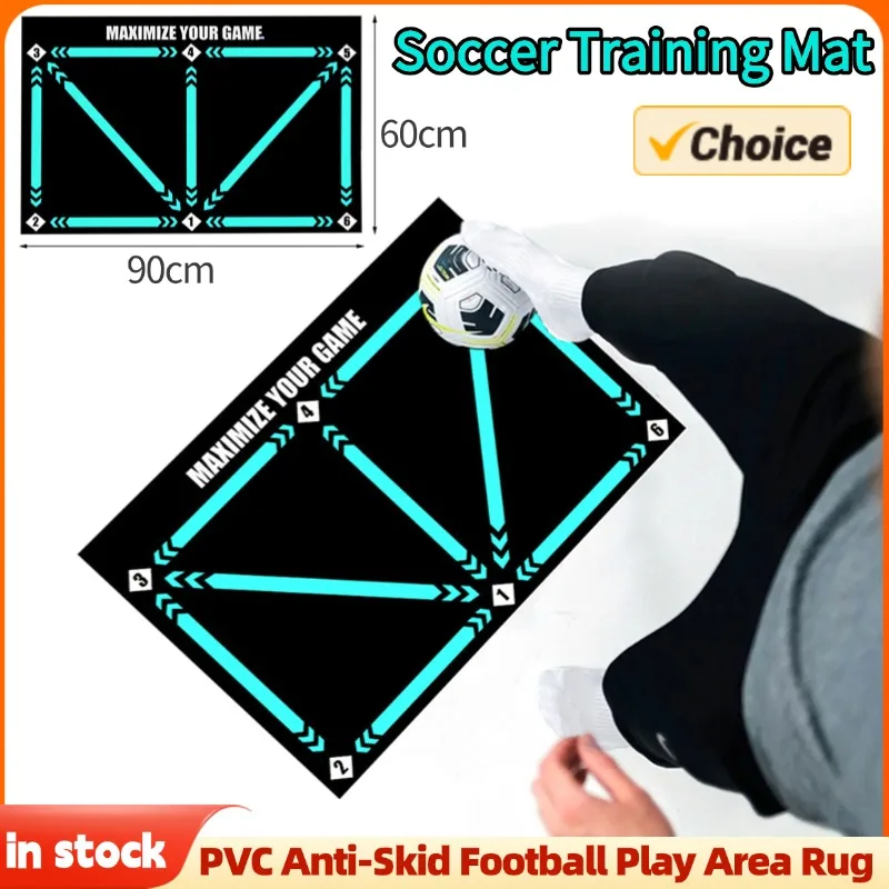 

60x90cm Football Training Mat Durable Non Slip for Kids Adults Dribble Training Floor Mat Soccer Practice Carpet for Home Indoor