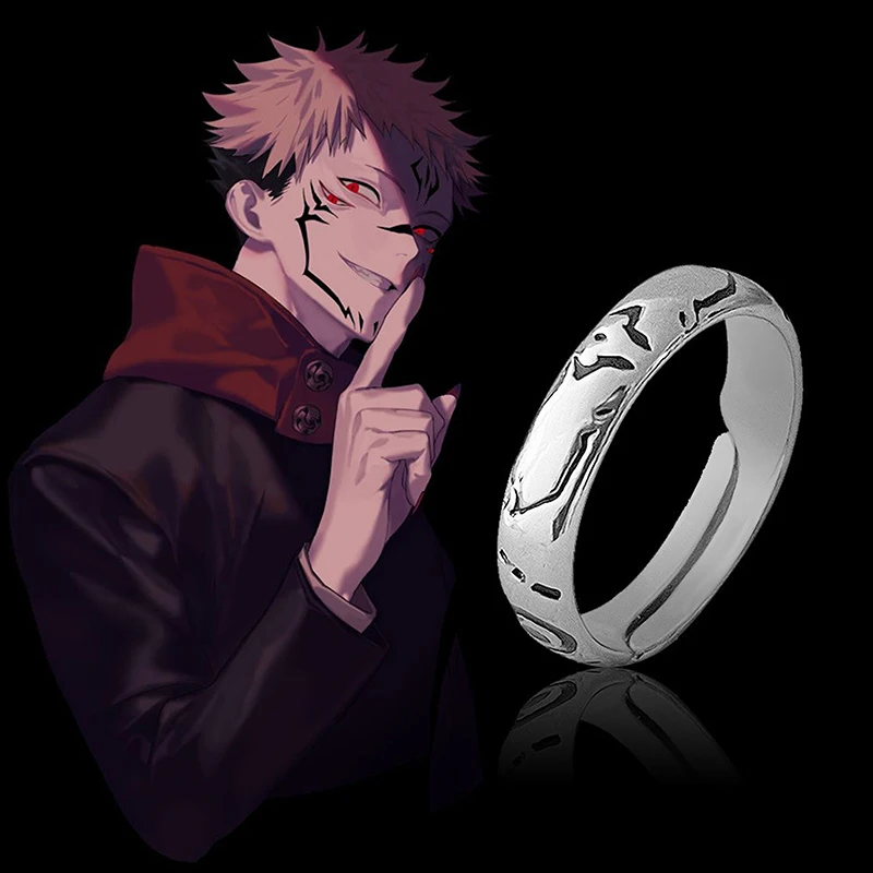 Fashion Cartoon Anime Character Rings Adjustable Unisex Finger Ring Cosplay Props Jewelry For Men Women Party Accessories Gift