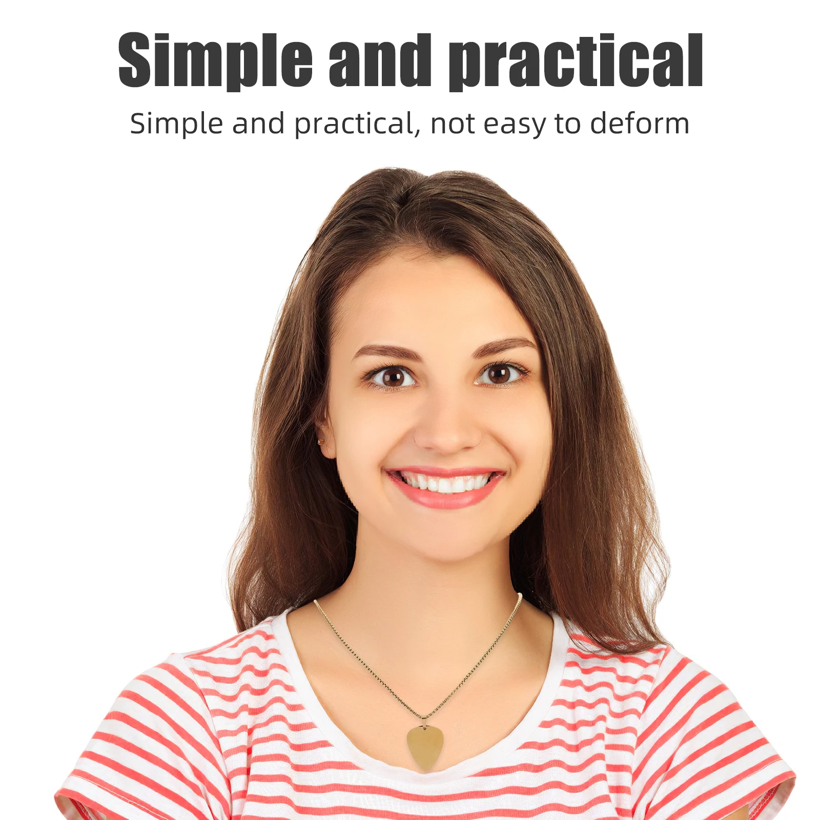 

3pcs Guitar Pick Necklace Stainless Steel Durable Plectrum Pendant For Music Lovers Rock Gift Guitarists Accessory Instrument