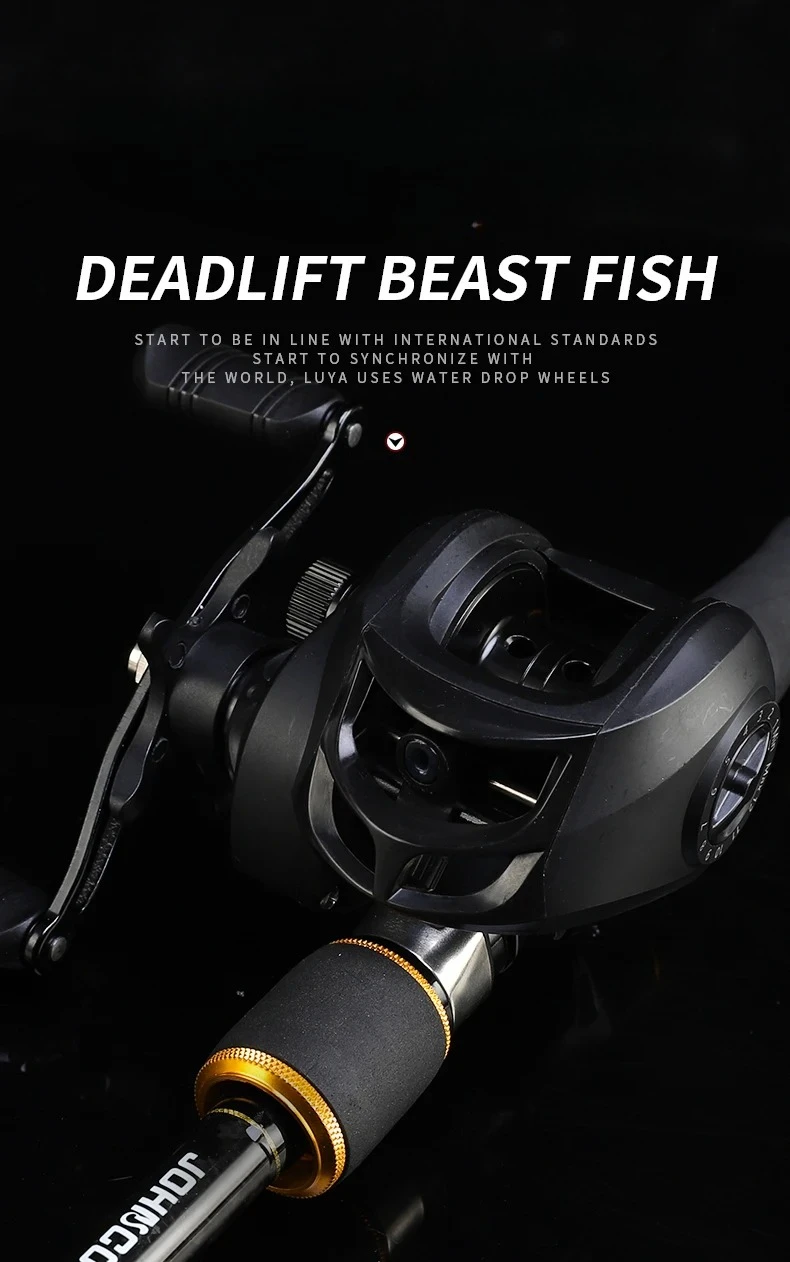 Max Drag 12kg Links-/Rechtshänder Baitcasting-Rolle mit hoher Geschwindigkeit 7.2:1 Übersetzung Frisch-/Salzwasser Magnetbremssystem Ultraleichte Rolle – Detail 1