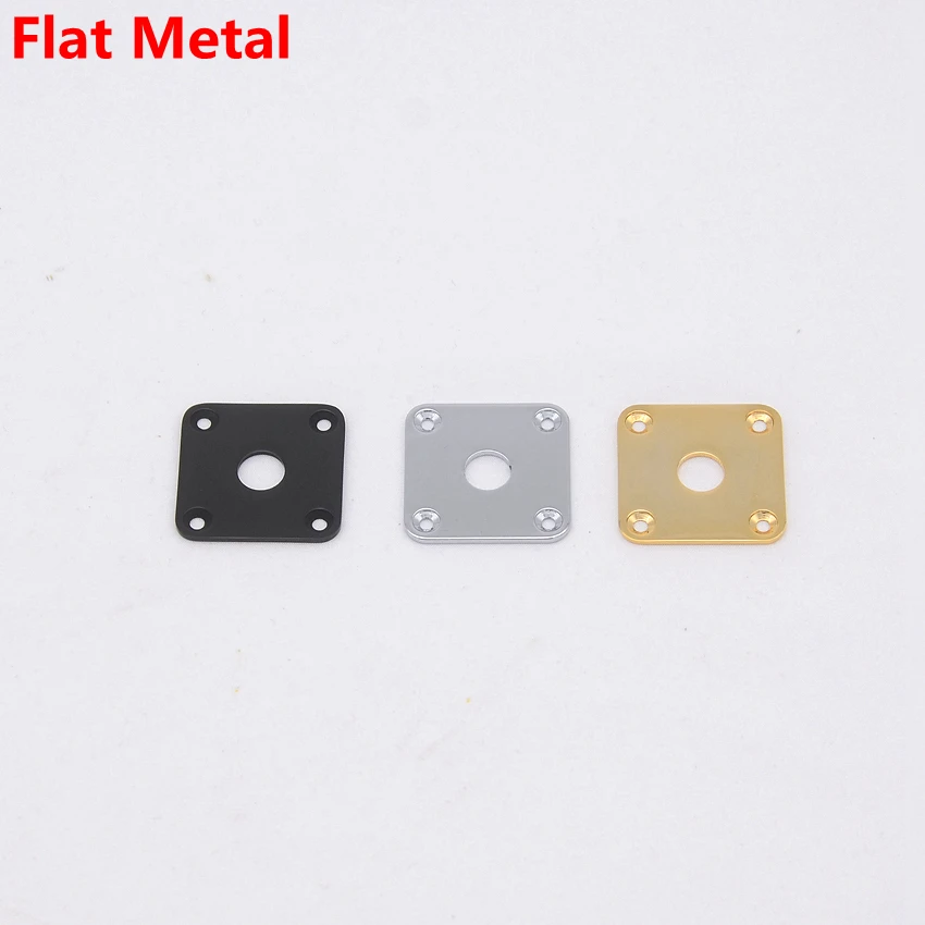 1 Piece Square Flat Metal Jack Plate for Les Paul Electric Guitar Bass with Screw Guitar Accessories