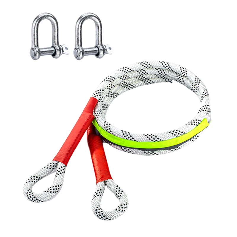 Car trailer rope Outdoor camping off-road safety rope pulling rope rescue rope U-shaped steel buckle polyester rope traction rop