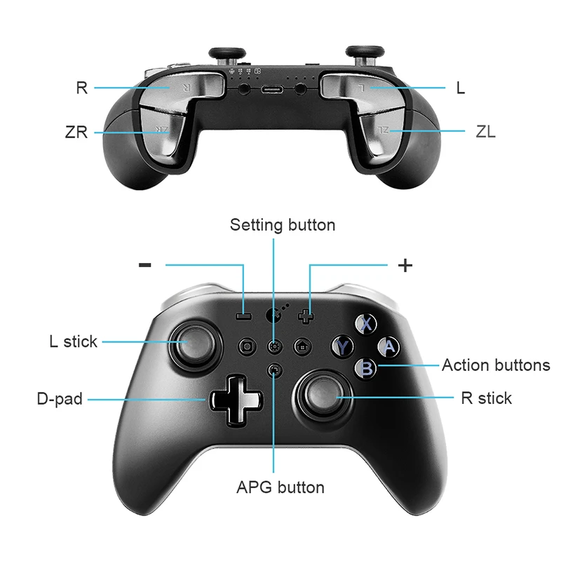 Imagem -05 - Gulikit Kingkong Ns09 Pro Controlador de Gamepad Bluetooth sem Fio para Interruptor pc Android Framboesa pi Windows