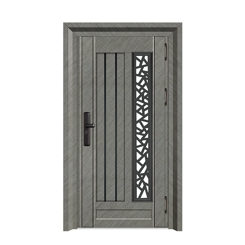 

Простая в установке противовзломная входная дверь из нержавеющей стали для дома, виллы, отеля, водонепроницаемая, с простым дизайном.