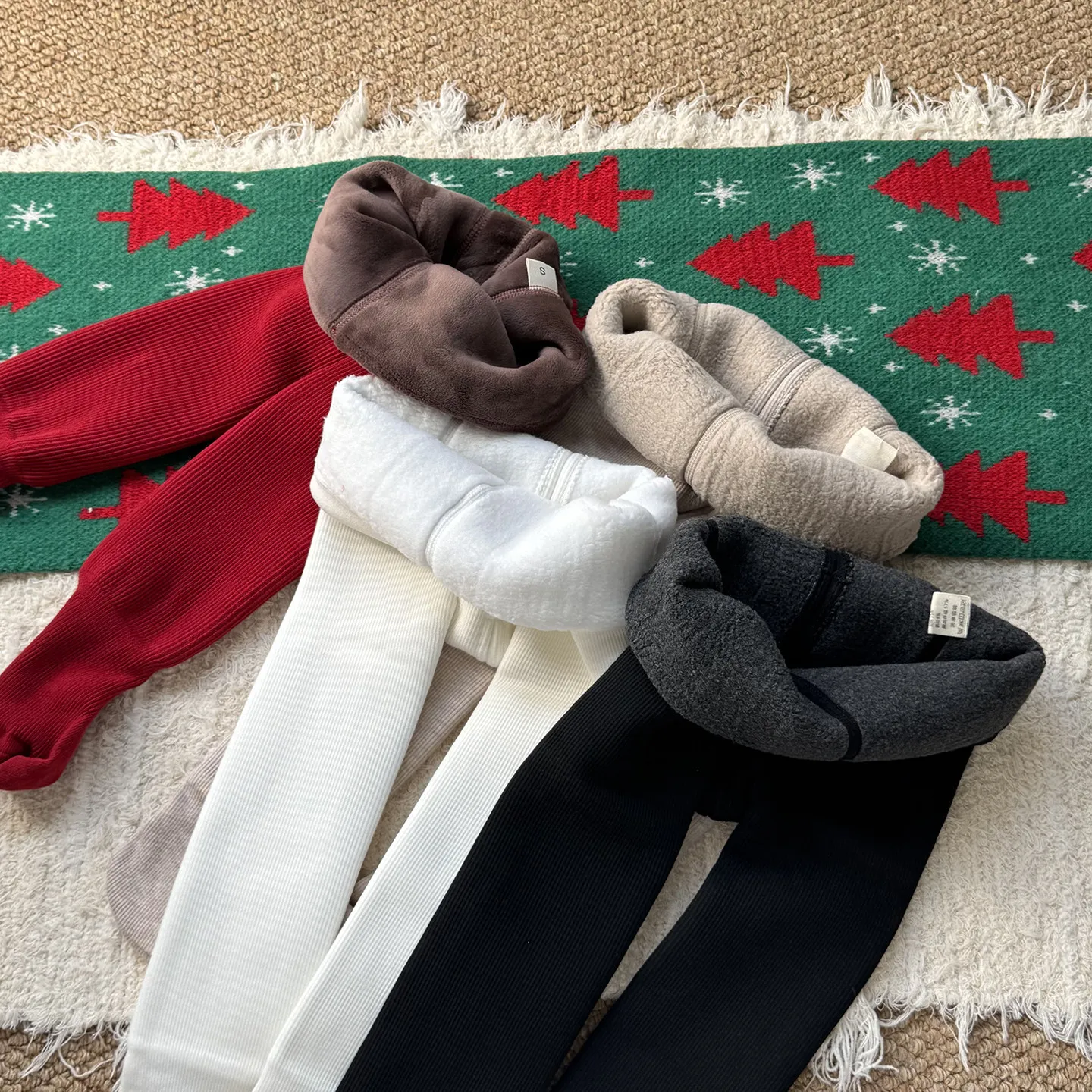 Girls Fleece Leggings One for Winter Kids Tight Pants Baby Suitable Thick Warm Integrated Fleece Pants