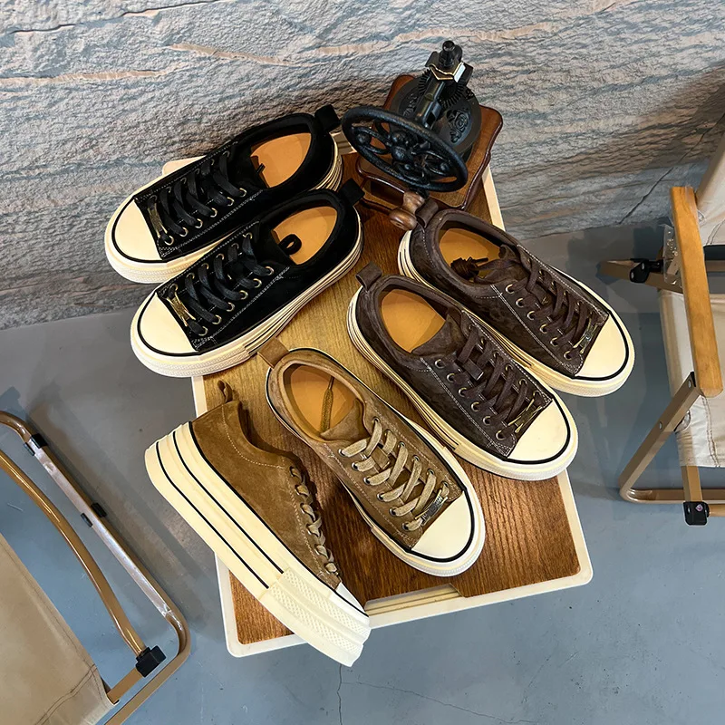 

Women Genuine Leather White Sneakers Autumn Retro Platform Shoes Comfortable Thick Sole Height Increasing Casual