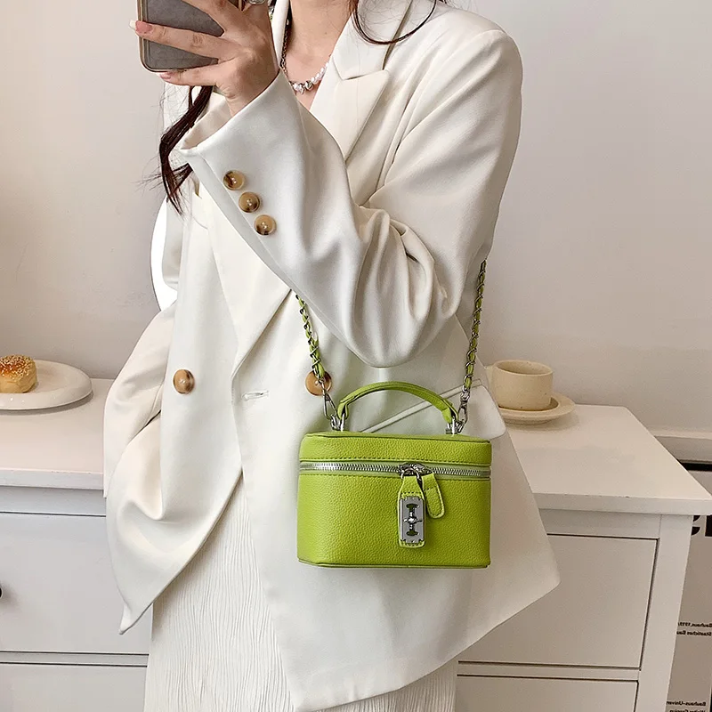 Cute Totes Luxury Brand Mini Box Pu Leather Crossbody Bag with Short Handle for Women Summer Shopper Girls Shoulder Handbag