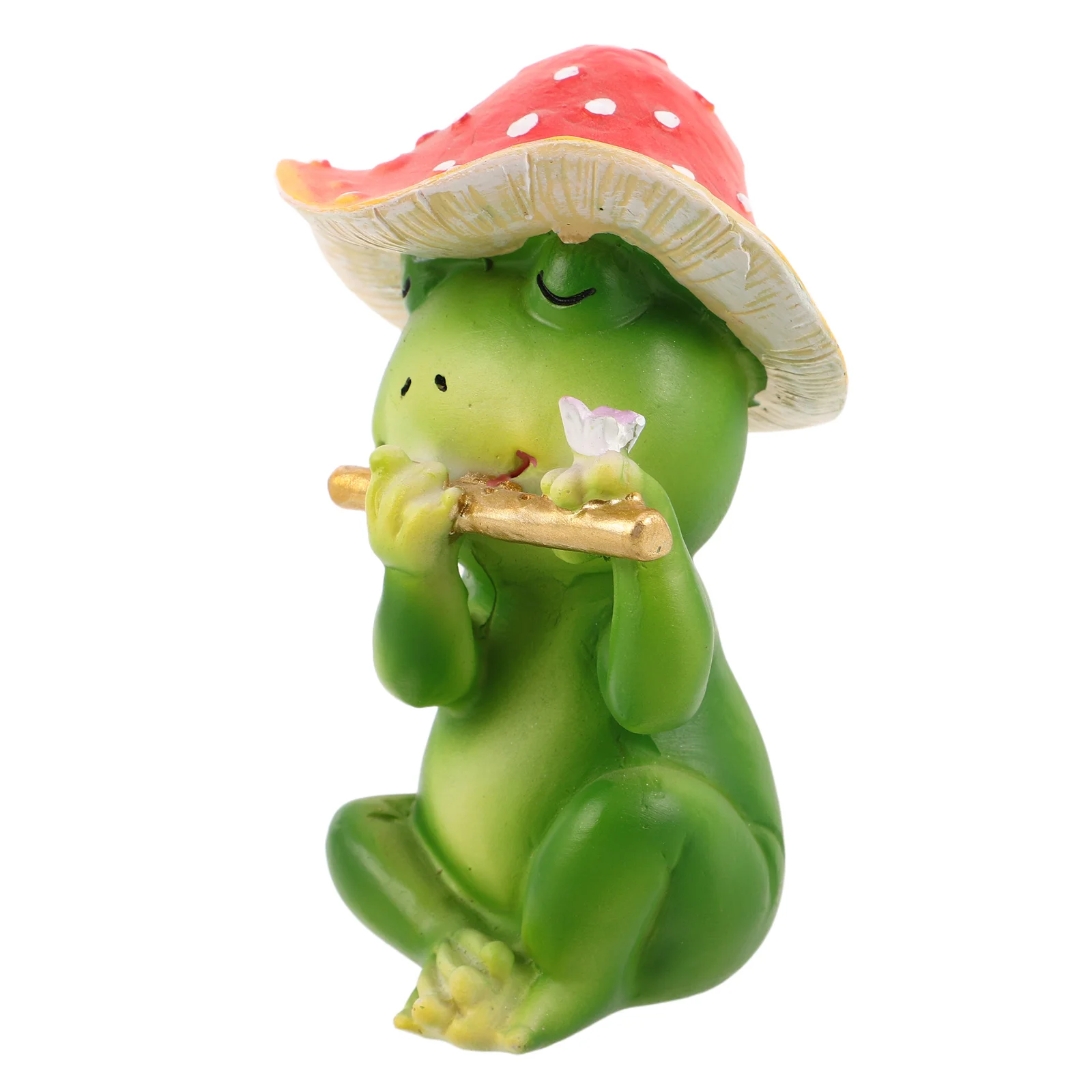

Resin Frog Statue Mushroom Hat Realistic Garden Ornament for Patio Lawn Yard Outdoor Indoor Home Decor Frog Garden Statues