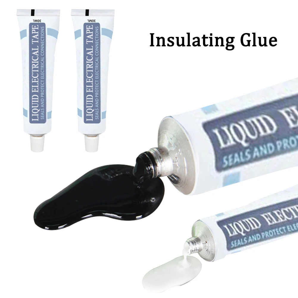 Nastro elettrico per isolamento liquido da 30ml pannello per lampada con colla nera/bianca sigillante elettronico nastro liquido impermeabile isolante ad asciugatura rapida