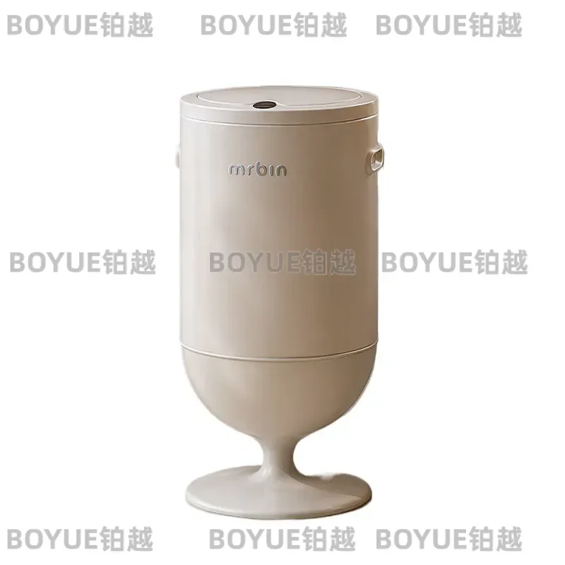 Smart Sensor Trash Can Automatic Lid Wheat Straw Bin Large Capacity Modern Home Living Room Kitchen Waste Container High End