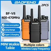 BAOFENG Mini Walkie Talkie Handheld BF-V8 BFV8 Gray Green Orange Intercom UHF HF Transceiver Walkie Talkie 10 KM