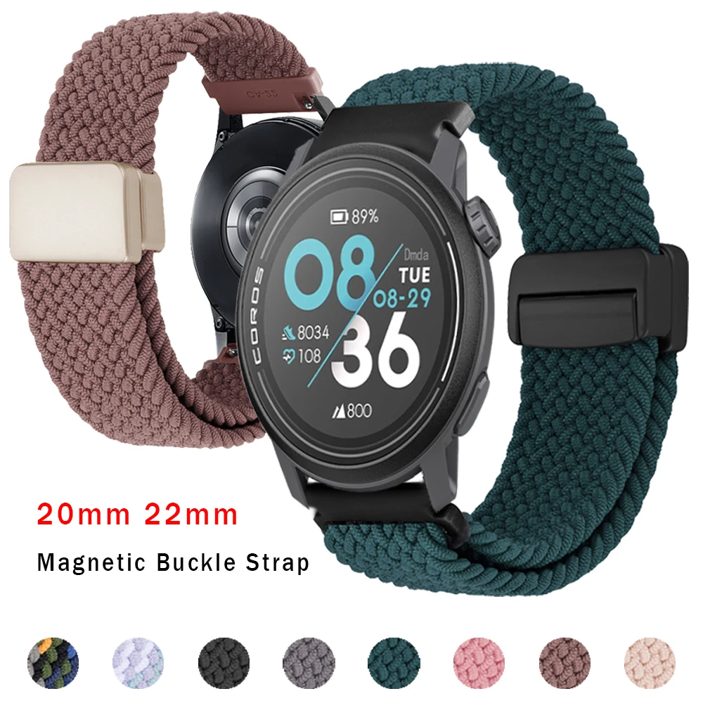 Ремешок с магнитной пряжкой 20 мм 22 мм для COROS PACE 3 2 Pro Suguru Osako Editon Band для COROS APEX 2 Pro 46 мм 42 мм нейлоновый браслет