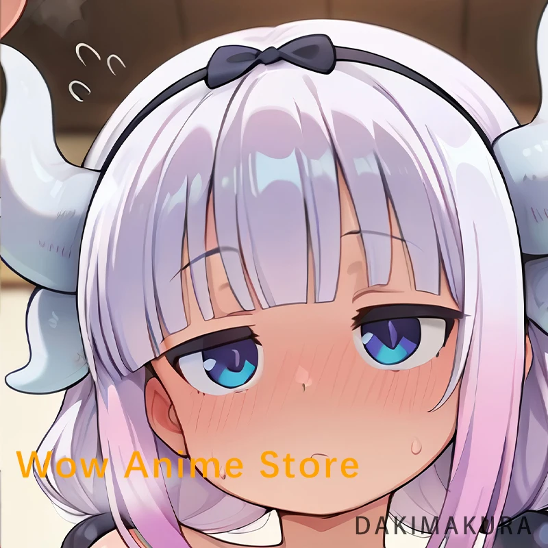 كنا كاموي خادمة التنين فوتا أنيمي كيس وسادة غطاء الوجهين طباعة Dakimakura وسادة للجسم بالحجم الطبيعي #4