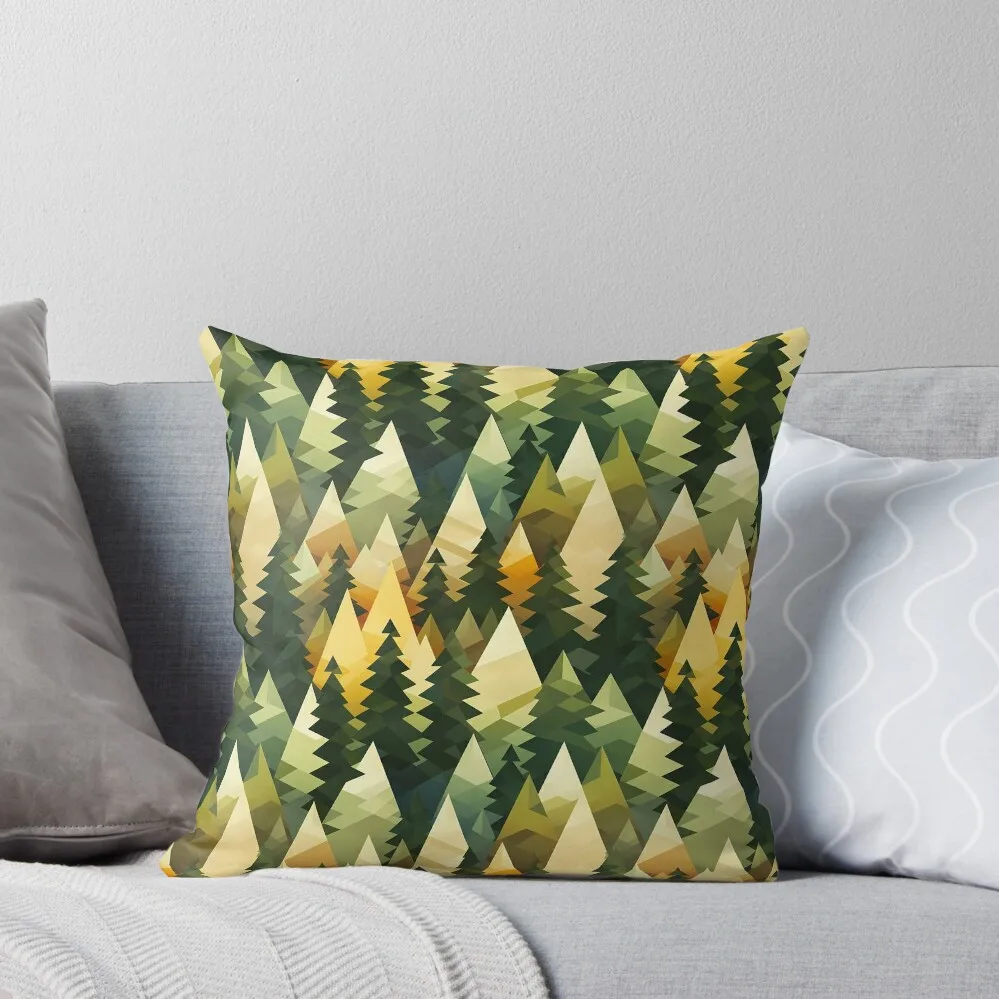 Woodland Forest A Verdant Tapestry of Nature Throw Pillow Couch Cushions Cushion Cover Luxury pillow